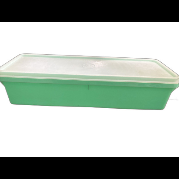 Vintage TupperwareGreen Celery Keeper #892-3 - Container & Lid - Picture 1 of 5